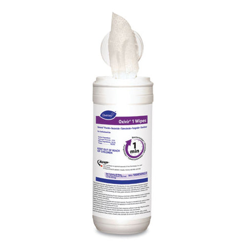 Oxivir 1 Wipes, 7" X 8", 60-canister, 12-carton