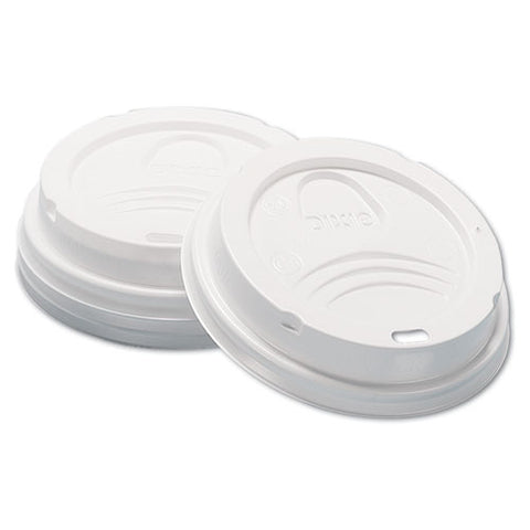 Dome Hot Drink Lids, 8oz Cups, White, 100-sleeve, 10 Sleeves-carton