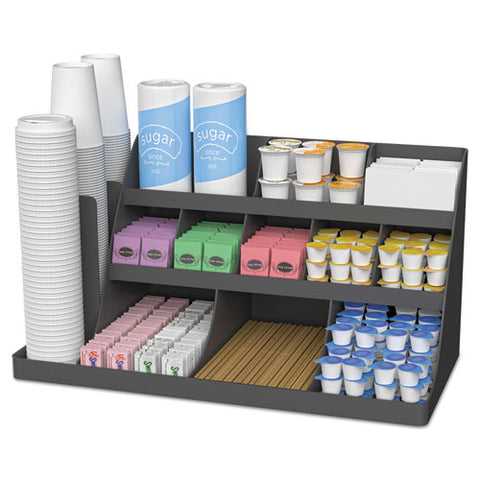 Extra Large Coffee Condiment And Accessory Organizer,24 X 11 4-5 X 12 1-2, Black