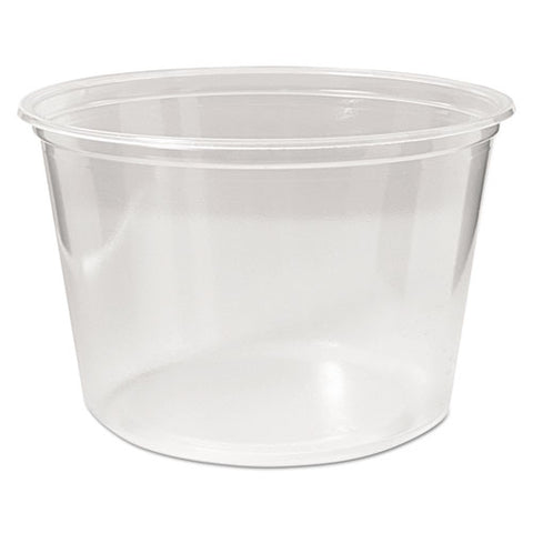 Microwavable Deli Containers, 16 Oz, 4.6" Diameter X 3"h, Clear, 500-carton