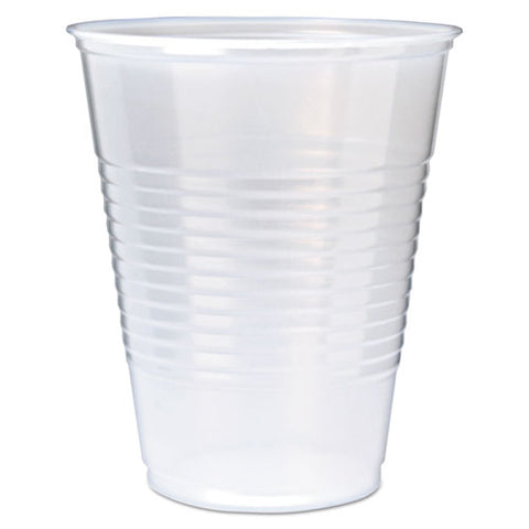 Cup,plastic,ribbed,9oz,tr