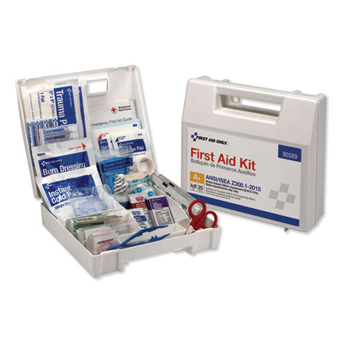 Ansi 2015 Compliant Class A+ Type I And Ii First Aid Kit For 25 People, 141 Pieces