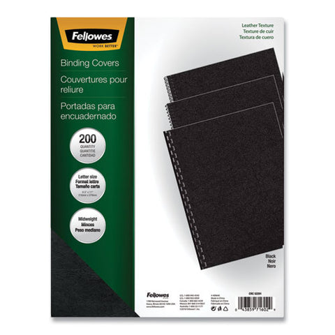 Executive Leather-like Presentation Cover, Square, 11 X 8 1-2, Black, 200-pk
