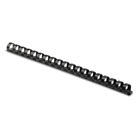 Plastic Comb Bindings, 1-2" Diameter, 90 Sheet Capacity, Black, 25 Combs-pack