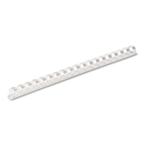 Plastic Comb Bindings, 1-2" Diameter, 90 Sheet Capacity, White, 100 Combs-pack