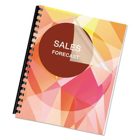 Pet Ultra Clear Binding Covers, Unpunched, 11 X 8 1-2, Clear, 100-pack