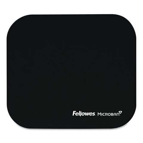 Mouse Pad W-microban, Nonskid Base, 9 X 8, Black