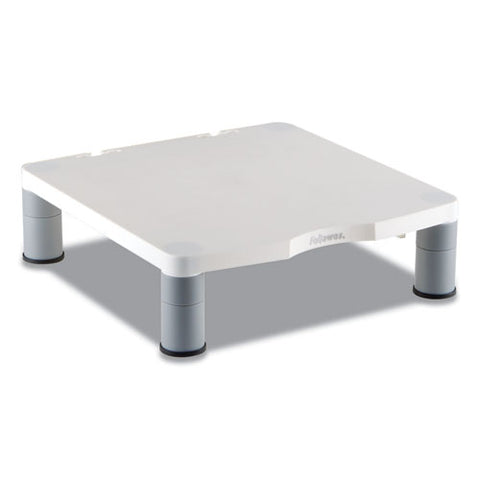 Standard Monitor Riser, For 21" Monitors, 13.38" X 13.63" X 2" To 4", Platinum-graphite, Supports 60 Lbs