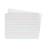Two-sided Red And Blue Ruled Dry Erase Board, 12 X 9, Ruled White Front/unruled White Back, 24/pack