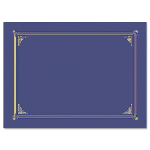 Certificate-document Cover, 12 1-2 X 9 3-4, Metallic Blue, 6-pack