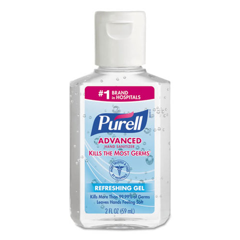 Advanced Refreshing Gel Hand Sanitizer, Clean Scent, 2 Oz, Flip-cap Bottle, 24-carton