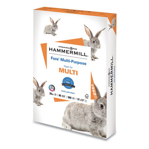 Fore Multipurpose Print Paper, 96 Bright, 20 Lb, 11 X 17, White, 500-ream