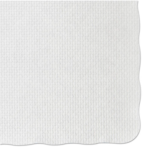 Knurl Embossed Scalloped Edge Placemats, 9.5 X 13.5, White, 1,000-carton