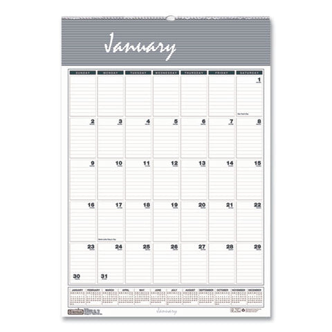 Recycled Bar Harbor Wirebound Monthly Wall Calendar, 22 X 31.25, 2021