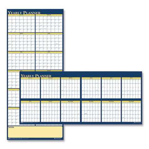 Recycled Reversible Yearly Wall Planner, 60 X 26, 2021