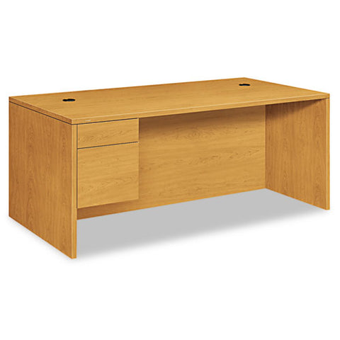 10500 Series "l" Workstation Single Pedestal Desk With 3-4 Height Pedestal, 72" X 36" X 29.5", Harvest