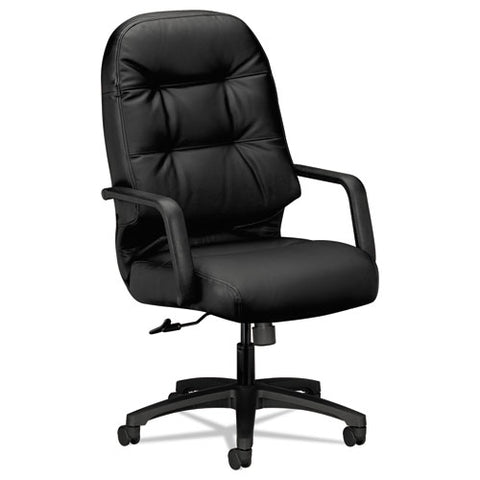 Pillow-soft 2090 Series Executive High-back Swivel-tilt Chair, Supports Up To 300 Lbs., Black Seat-black Back, Black Base