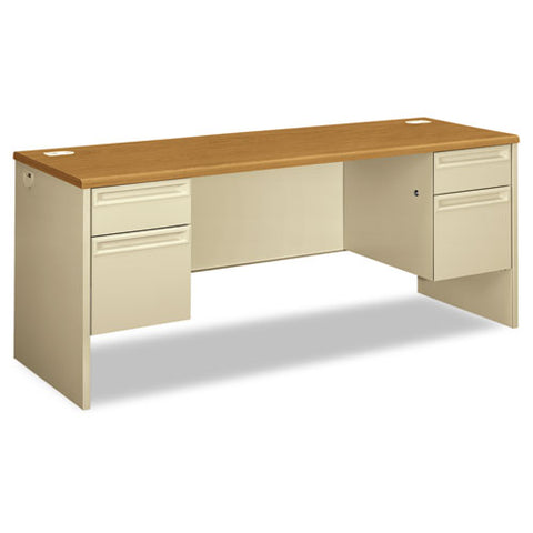 38000 Series Kneespace Credenza, 72w X 24d X 29.5h, Harvest-putty