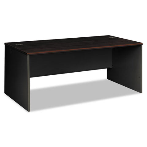 38000 Series Desk Shell, 72" X 36" X 29.5", Mahogany-charcoal