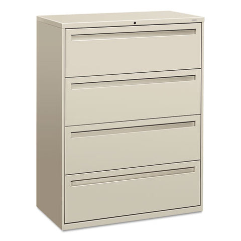 700 Series Four-drawer Lateral File, 42w X 18d X 52.5h, Light Gray