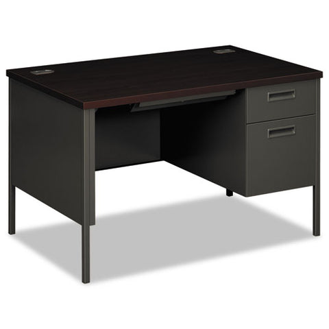 Metro Classic Series Right Pedestal Desk, 48" X 30" X 29.5", Mahogany-charcoal