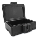 Fire And Waterproof Safe With Touchpad Lock, 15.9 X 13.1 X 6.7, 0.24 Cu Ft, Black