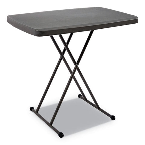 Indestructables Too 1200 Series Resin Personal Folding Table, 30 X 20, Charcoal