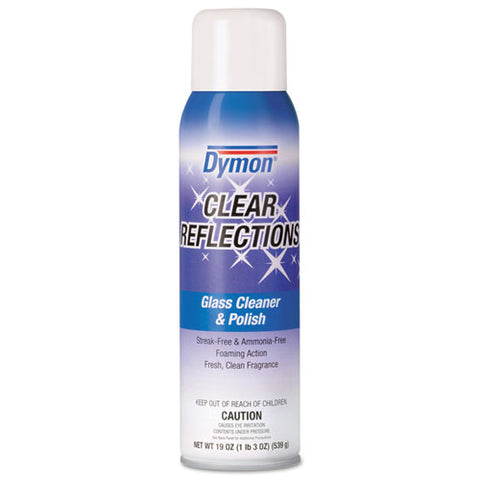 Clear Reflections Mirror And Glass Cleaner, 20 Oz Aerosol Spray, 12-carton