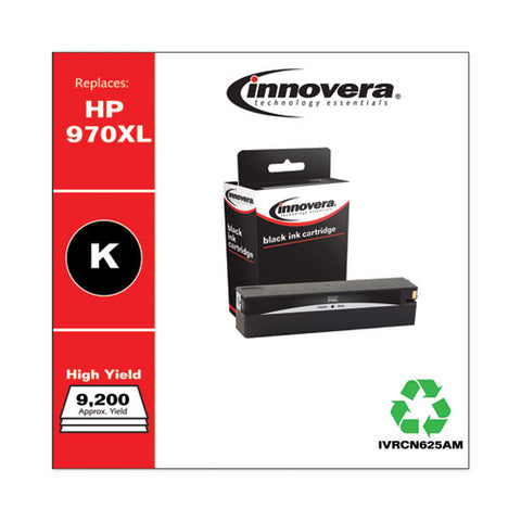 Remanufactured Black High-yield Ink, Replacement For Hp 970xl (cn625am), 9,200 Page-yield
