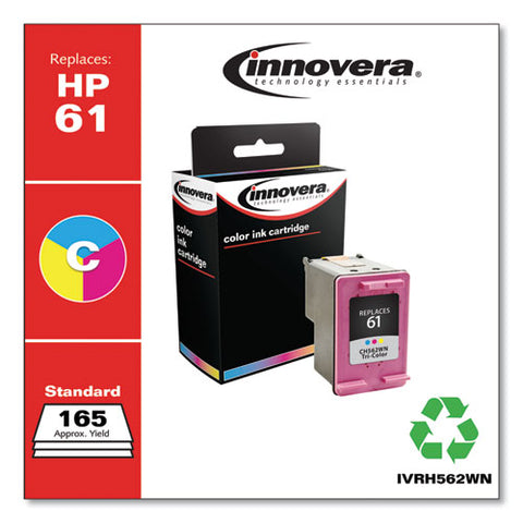Remanufactured Tri-color Ink, Replacement For Hp 61 (ch562wn), 165 Page-yield