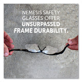V60 Nemesis Rx Reader Safety Glasses, Black Frame, Clear Lens, +3.0 Diopter Strength, 12-carton