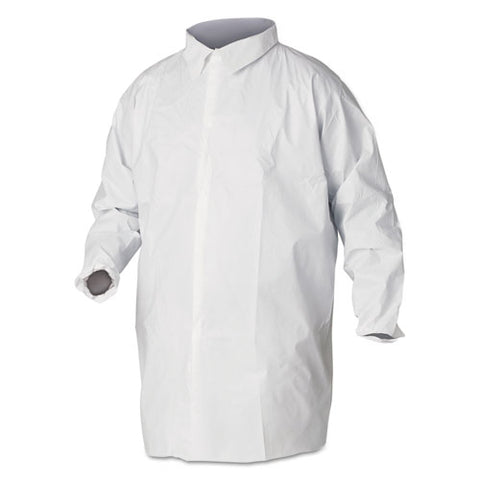 A40 Liquid And Particle Protection Lab Coats, 2x-large, White, 30-carton