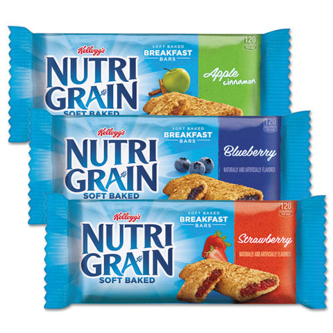 Nutri-grain Soft Baked Breakfast Bars, Asstd: Apple, Blueberry, Strawberry, 1.3 Oz Bar, 48-carton