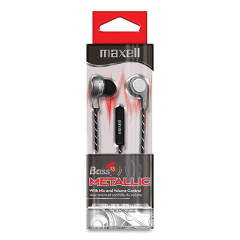 Bass 13 Metallic Wireless Earbuds With Microphone, Silver