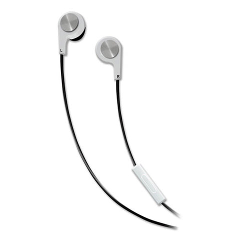 B-13 Bass Earbuds With Microphone, White, 52" Cord