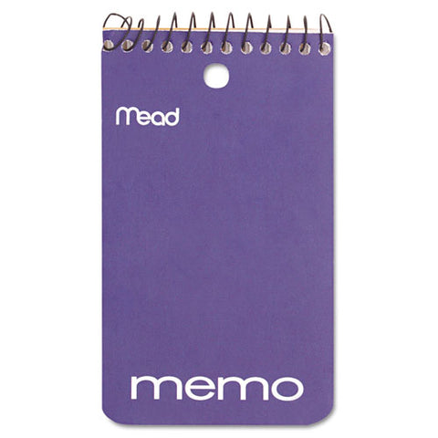 Wirebound Memo Book, Medium-college Rule, 3 X 5, White, 60 Sheets