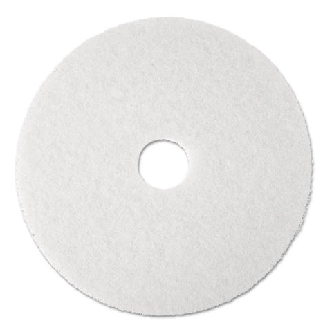 Super Polish Floor Pad 4100, 17" Diameter, White, 5-carton