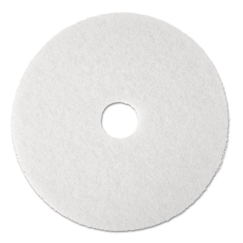 Super Polish Floor Pad 4100, 19" Diameter, White, 5-carton