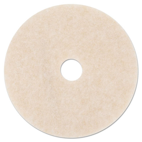 Ultra High-speed Topline Floor Burnishing Pads 3200, 20" Dia., White-amber, 5-ct