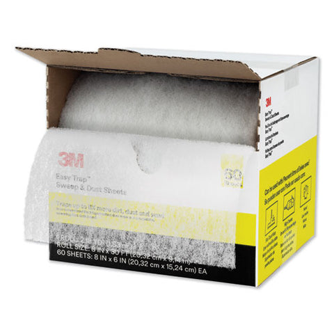 Easy Trap Duster, 8" X 30 Ft, White, 1 60 Sheet Roll-box