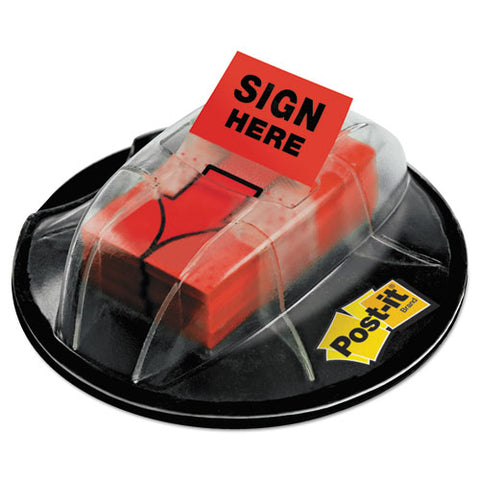 High Volume Flag Dispenser, "sign Here", Red, 200 Flags-dispenser