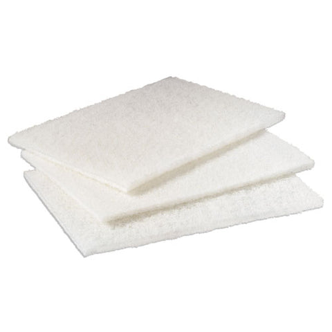 Light Duty Cleansing Pad, 6" X 9", White, 20-pack, 3 Packs-carton
