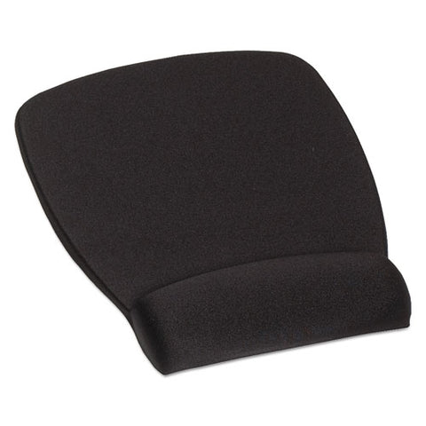 Antimicrobial Foam Mouse Pad Wrist Rest, Nonskid Base, Black