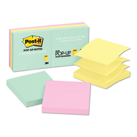 Original Pop-up Refill, 3 X 3, Assorted Marseille Colors, 100-sheet, 6-pack