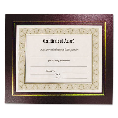 Leatherette Document Frame, 8-1-2 X 11, Burgundy, Pack Of Two