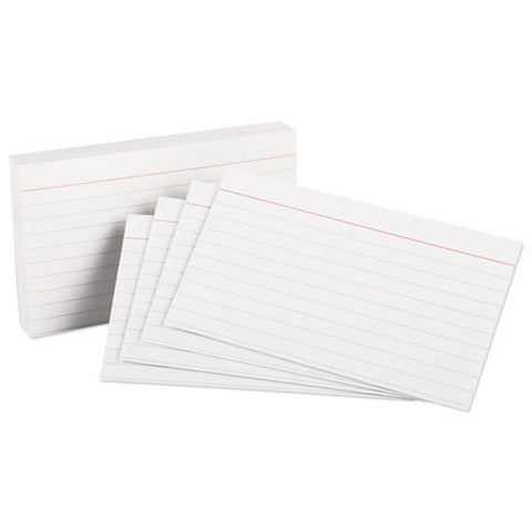 Ruled Index Cards, 3 X 5, White, 100-pack