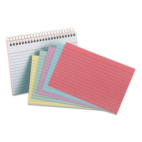 Spiral Index Cards, 4 X 6, 50 Cards, Assorted Colors