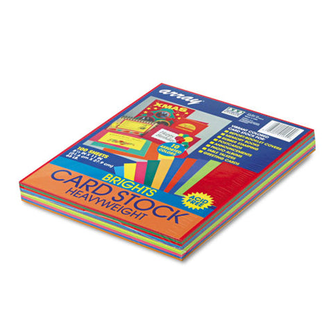 Array Card Stock, 65lb, 8.5 X 11, Assorted Bright Colors, 100-pack