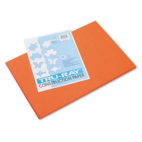 Tru-ray Construction Paper, 76lb, 12 X 18, Orange, 50-pack