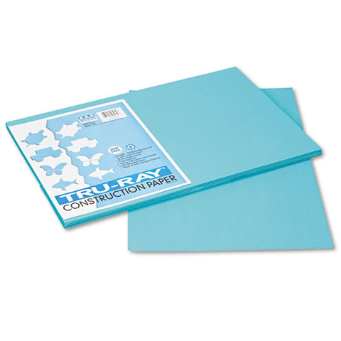 Tru-ray Construction Paper, 76lb, 12 X 18, Turquoise, 50-pack